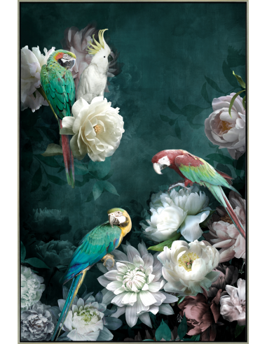 Tableau Floral Oiseaux