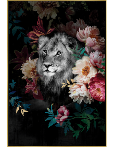 Tableau Floral Lion